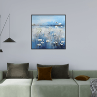 Field of white flowers - ArtDeco Canvas