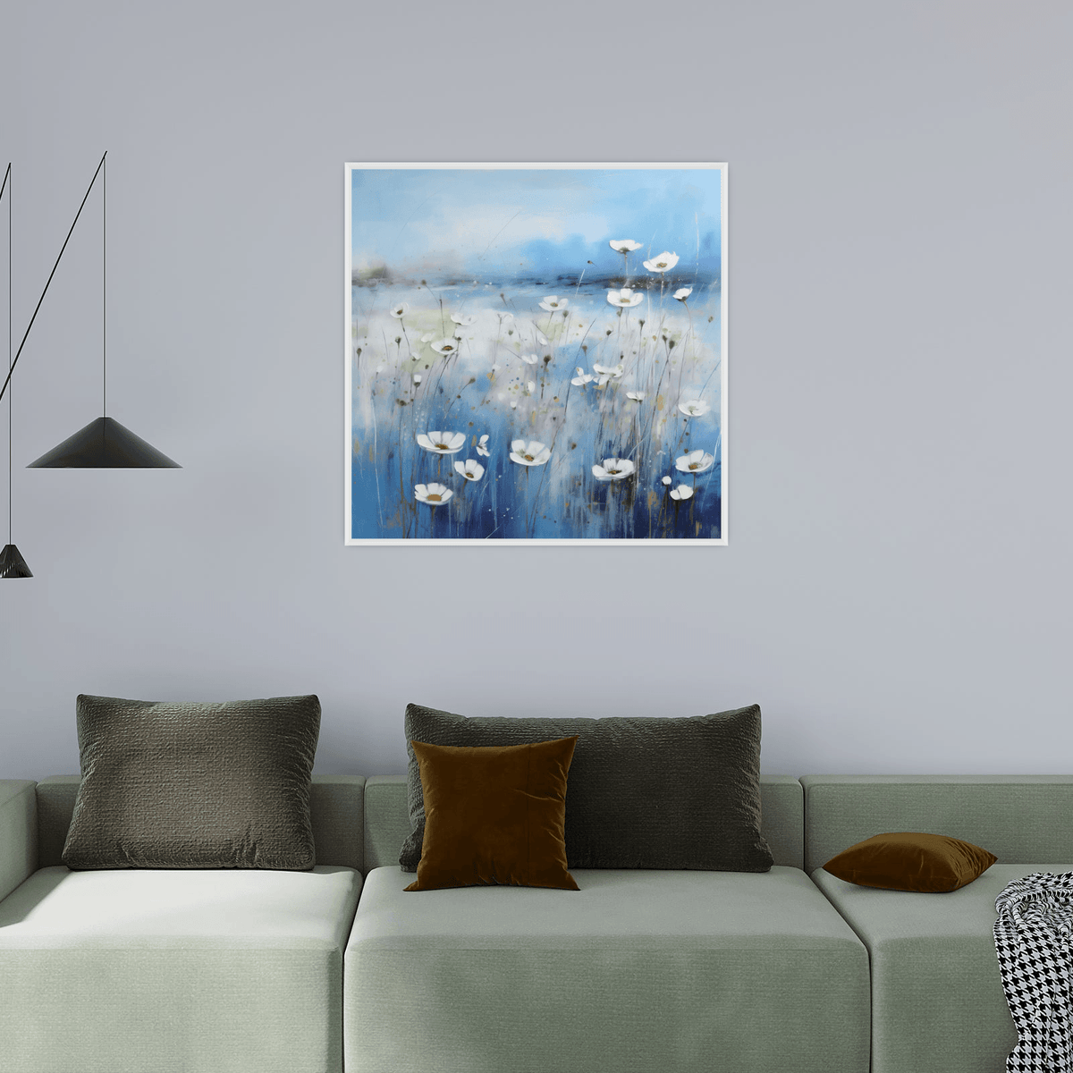 Field of white flowers - ArtDeco Canvas