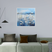 Field of white flowers - ArtDeco Canvas