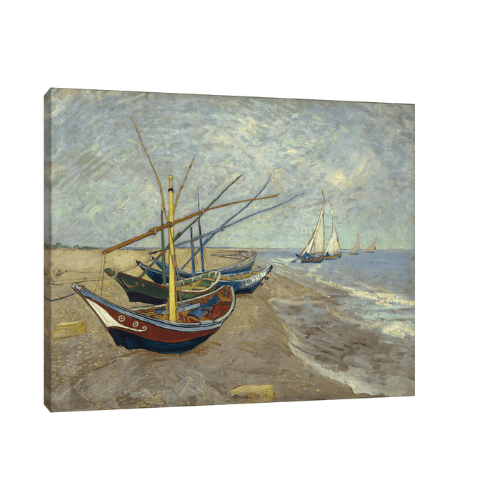 Fishing boats on the beach at Les Saintes, Vincent van Gogh - ArtDeco Canvas