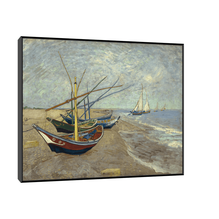 Fishing boats on the beach at Les Saintes, Vincent van Gogh - ArtDeco Canvas