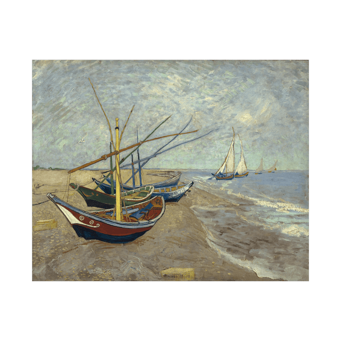 Fishing boats on the beach at Les Saintes, Vincent van Gogh - ArtDeco Canvas