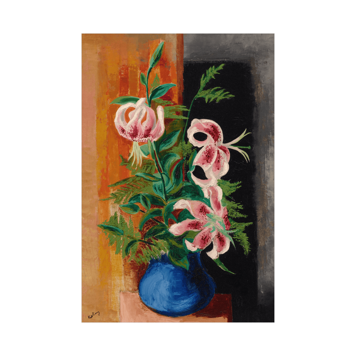 Fleurs dans un vase, Moïse Kisling - ArtDeco Canvas