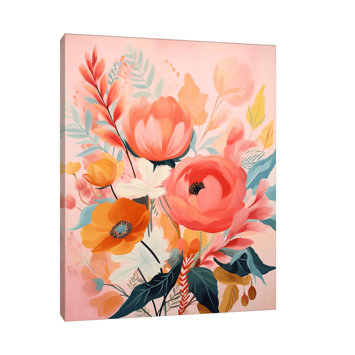 Floral arrangement in pink - ArtDeco Canvas