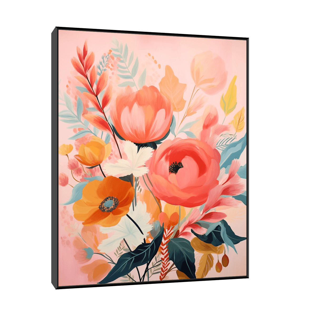 Floral arrangement in pink - ArtDeco Canvas