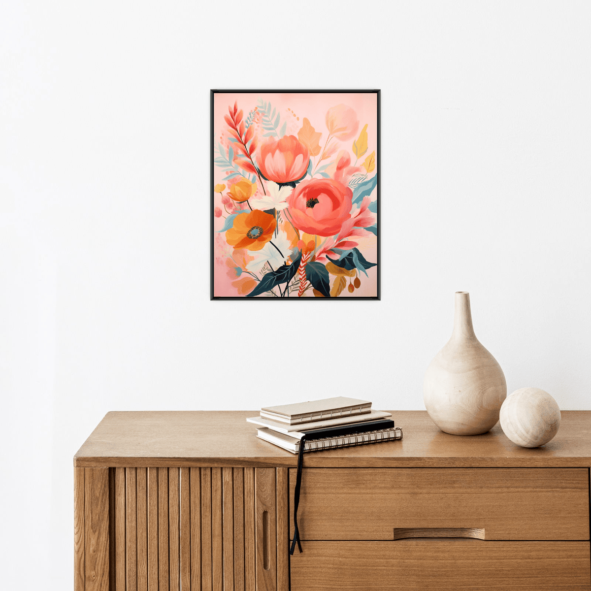 Floral arrangement in pink - ArtDeco Canvas