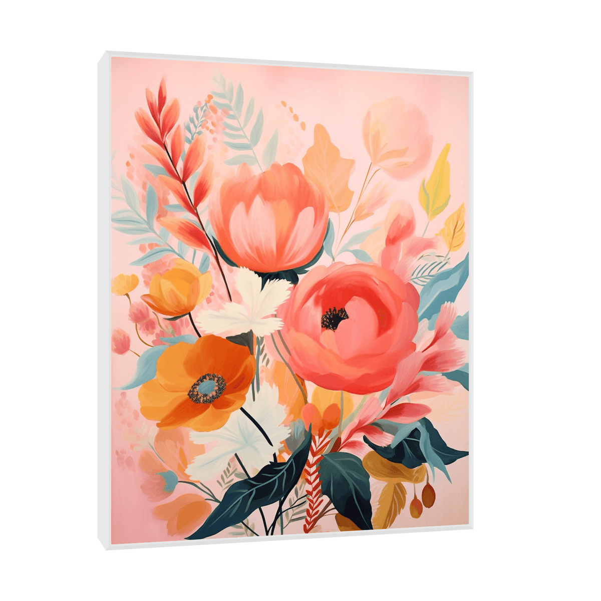 Floral arrangement in pink - ArtDeco Canvas