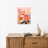 Floral arrangement in pink - ArtDeco Canvas