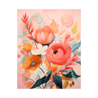 Floral arrangement in pink - ArtDeco Canvas