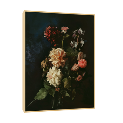 Floral arrangement on dark background