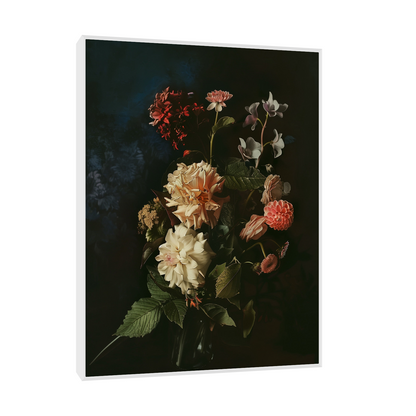 Floral arrangement on dark background