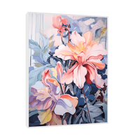 Floral arrangement pink & purple - ArtDeco Canvas