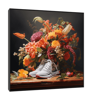 Floral bouquet with the Nike shoes - ArtDeco Canvas