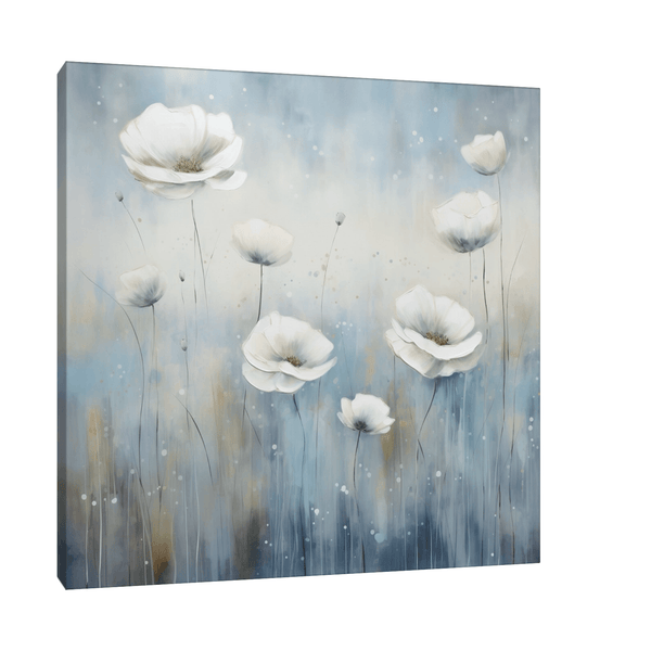 Floral fantasy in blue - ArtDeco Canvas