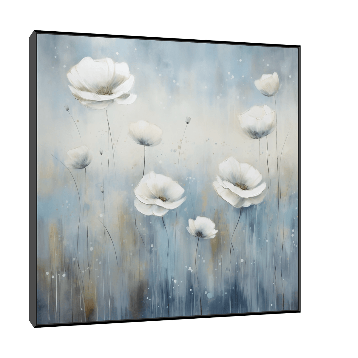 Floral fantasy in blue - ArtDeco Canvas