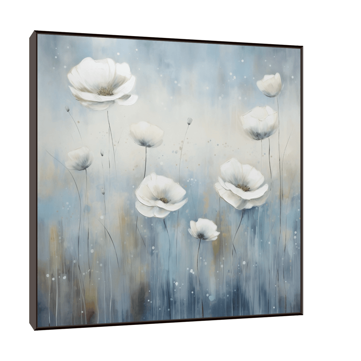 Floral fantasy in blue - ArtDeco Canvas