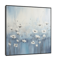 Floral meadow in blue - ArtDeco Canvas