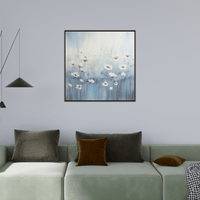 Floral meadow in blue - ArtDeco Canvas