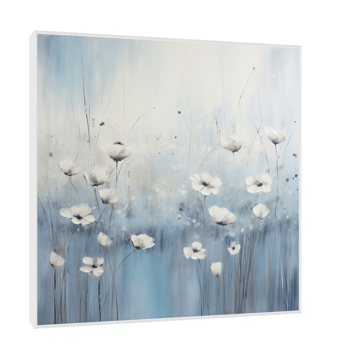 Floral meadow in blue - ArtDeco Canvas