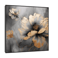 Floral perfection on grey - ArtDeco Canvas