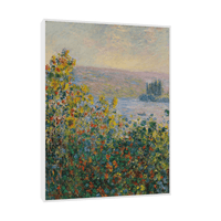 Flower Beds at Vétheuil, Claude Monet - ArtDeco Canvas