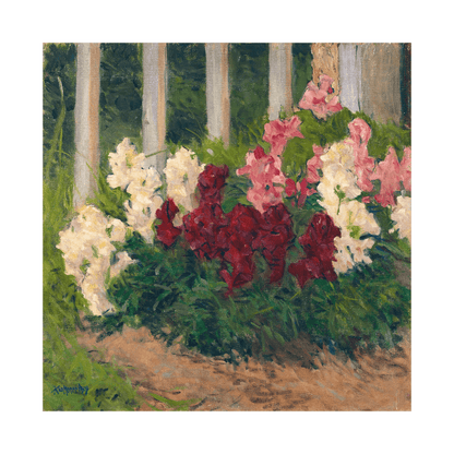 Flowers Before A Garden Fence, Koloman Moser - ArtDeco Canvas