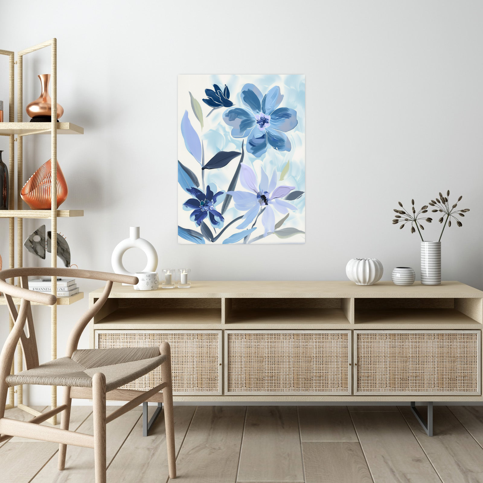 Flowers on beige