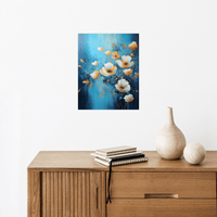 Flowers turning orange - ArtDeco Canvas