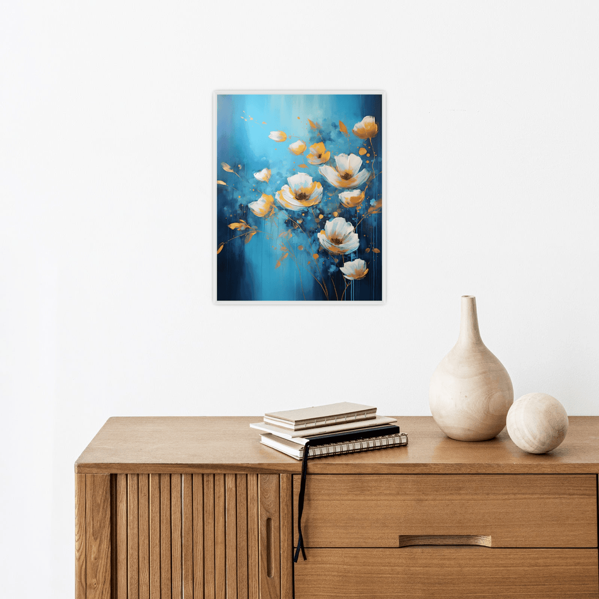 Flowers turning orange - ArtDeco Canvas