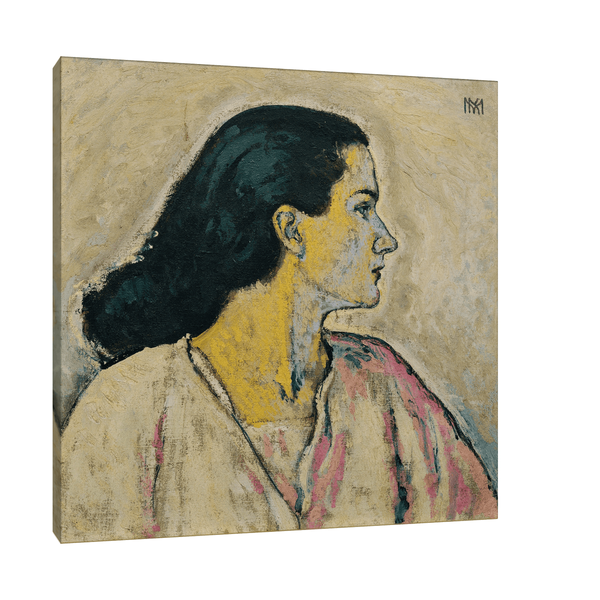 Frauenbildnis im Profil, Koloman Moser - ArtDeco Canvas