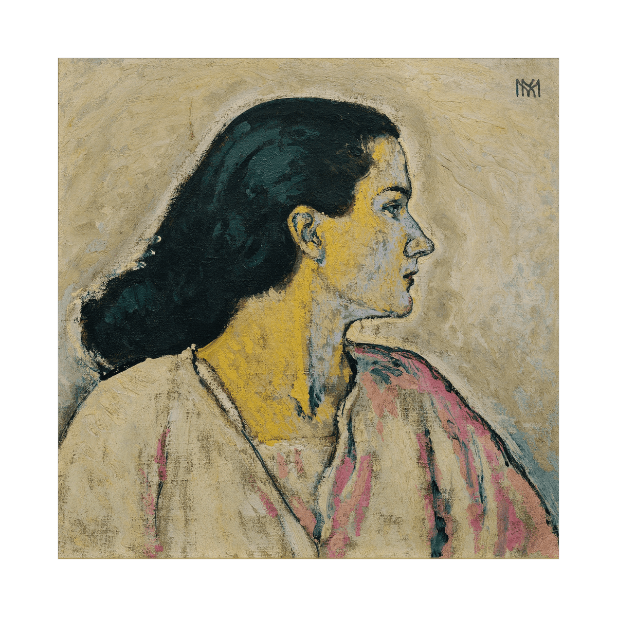 Frauenbildnis im Profil, Koloman Moser - ArtDeco Canvas