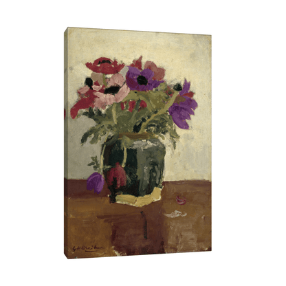Ginger Pot wit Anemones, George Hendrik Breitner - ArtDeco Canvas