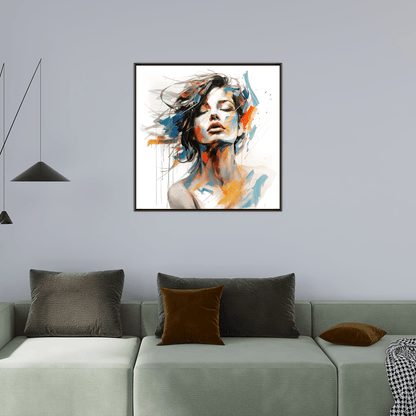 Girl in meditation moment - ArtDeco Canvas