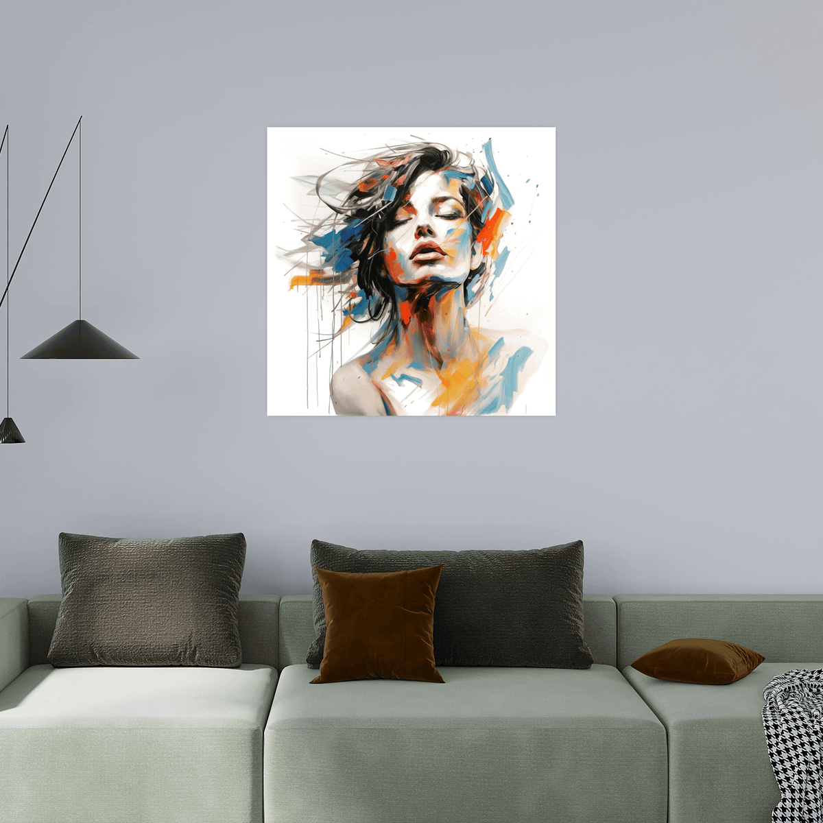 Girl in meditation moment - ArtDeco Canvas