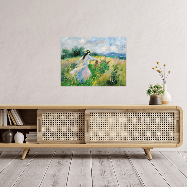 Girl in the field - ArtDeco Canvas