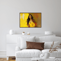 Girl in the yellow dress - ArtDeco Canvas