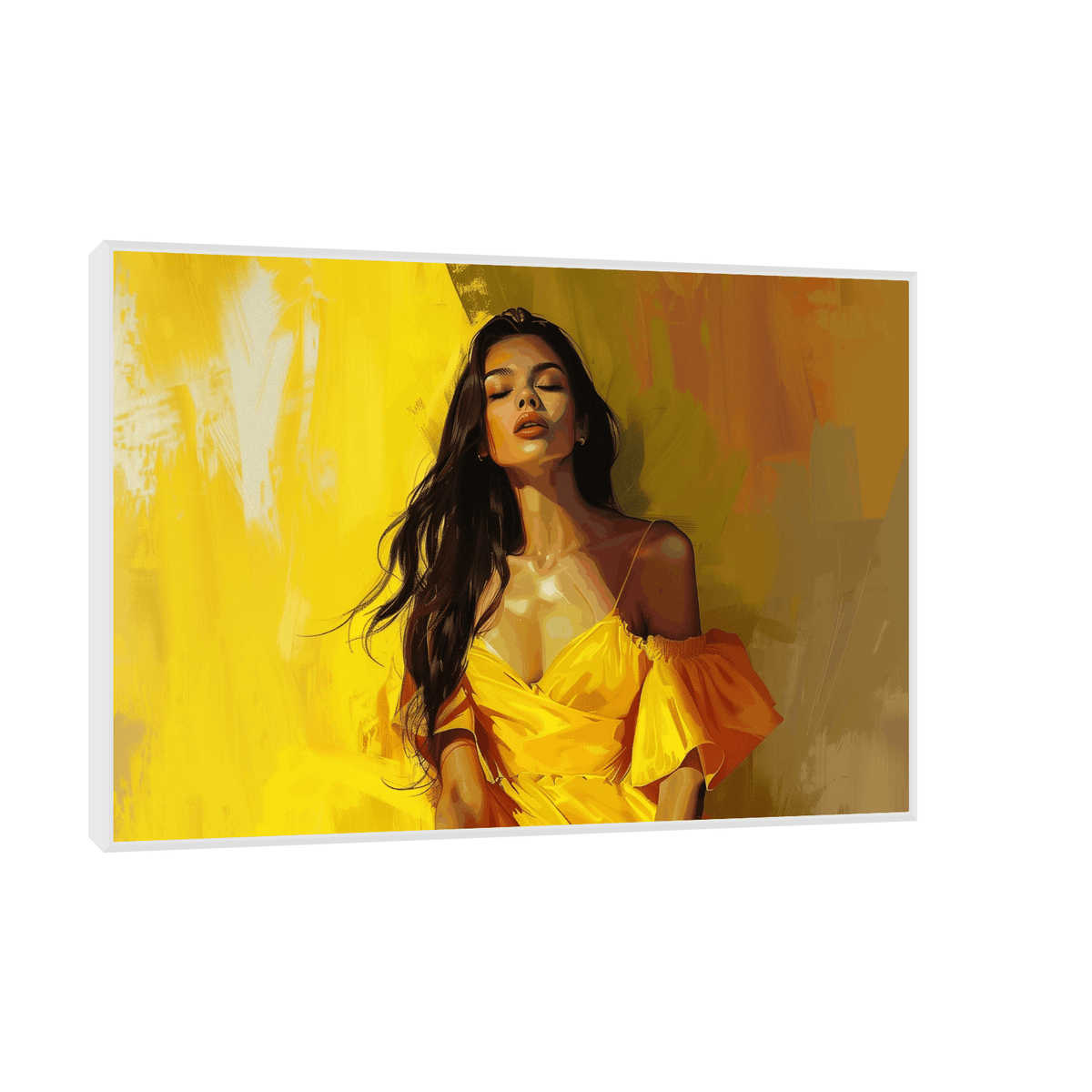 Girl in the yellow dress - ArtDeco Canvas