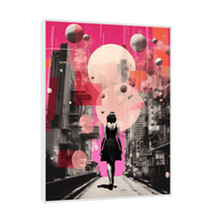 Girl walking thru the city - ArtDeco Canvas