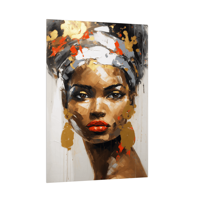 Girl with brown earrings - ArtDeco Canvas