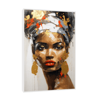 Girl with brown earrings - ArtDeco Canvas