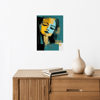 Girl with the eyes closed - ArtDeco Canvas