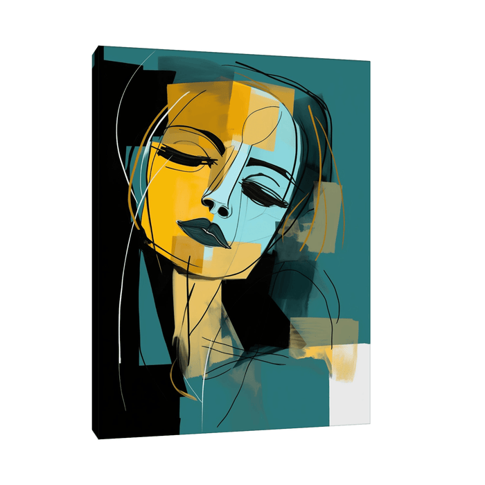 Girl with the eyes closed - ArtDeco Canvas