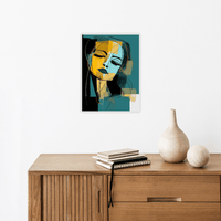 Girl with the eyes closed - ArtDeco Canvas