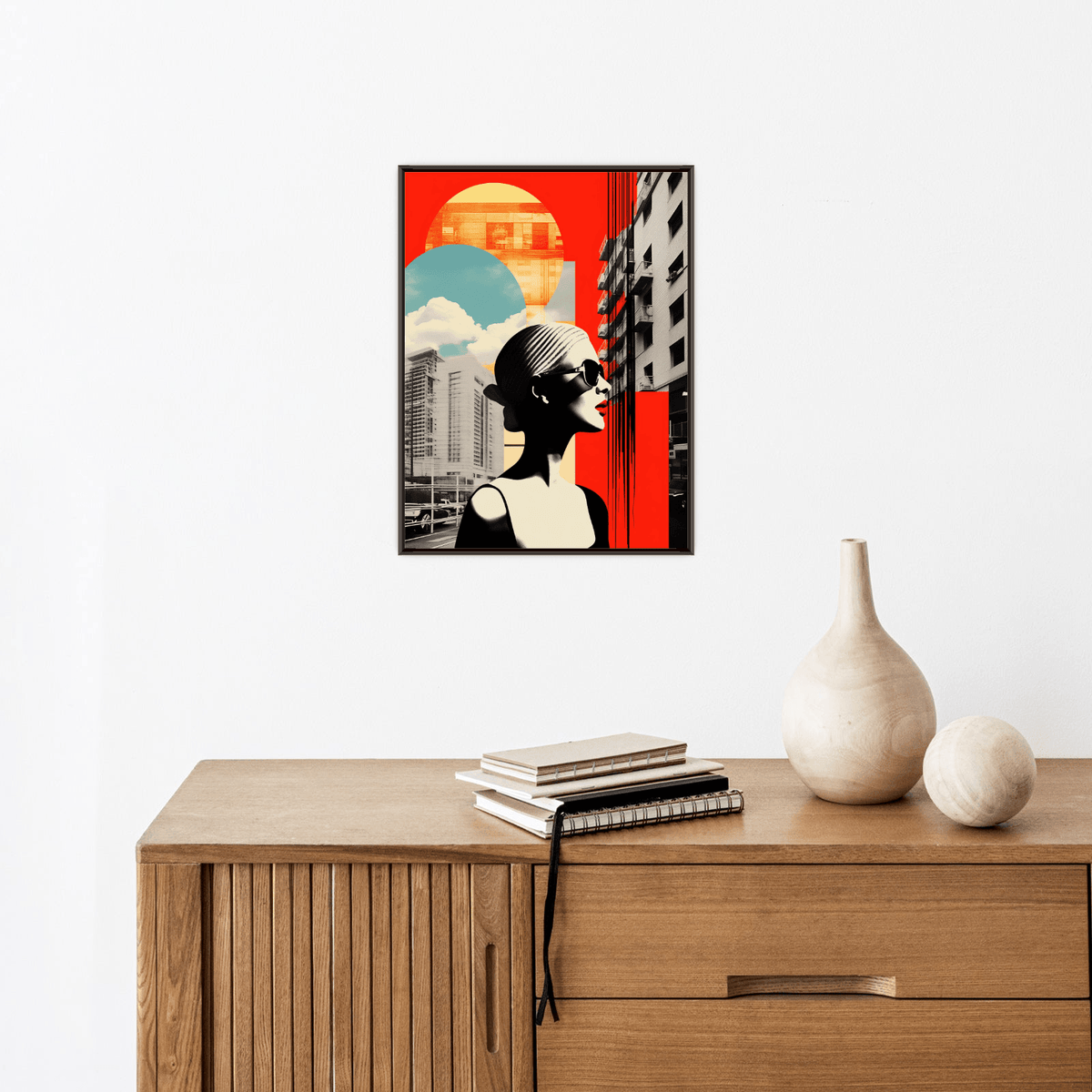 Girl with the red lips - ArtDeco Canvas