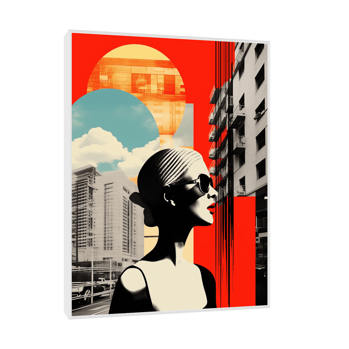 Girl with the red lips - ArtDeco Canvas