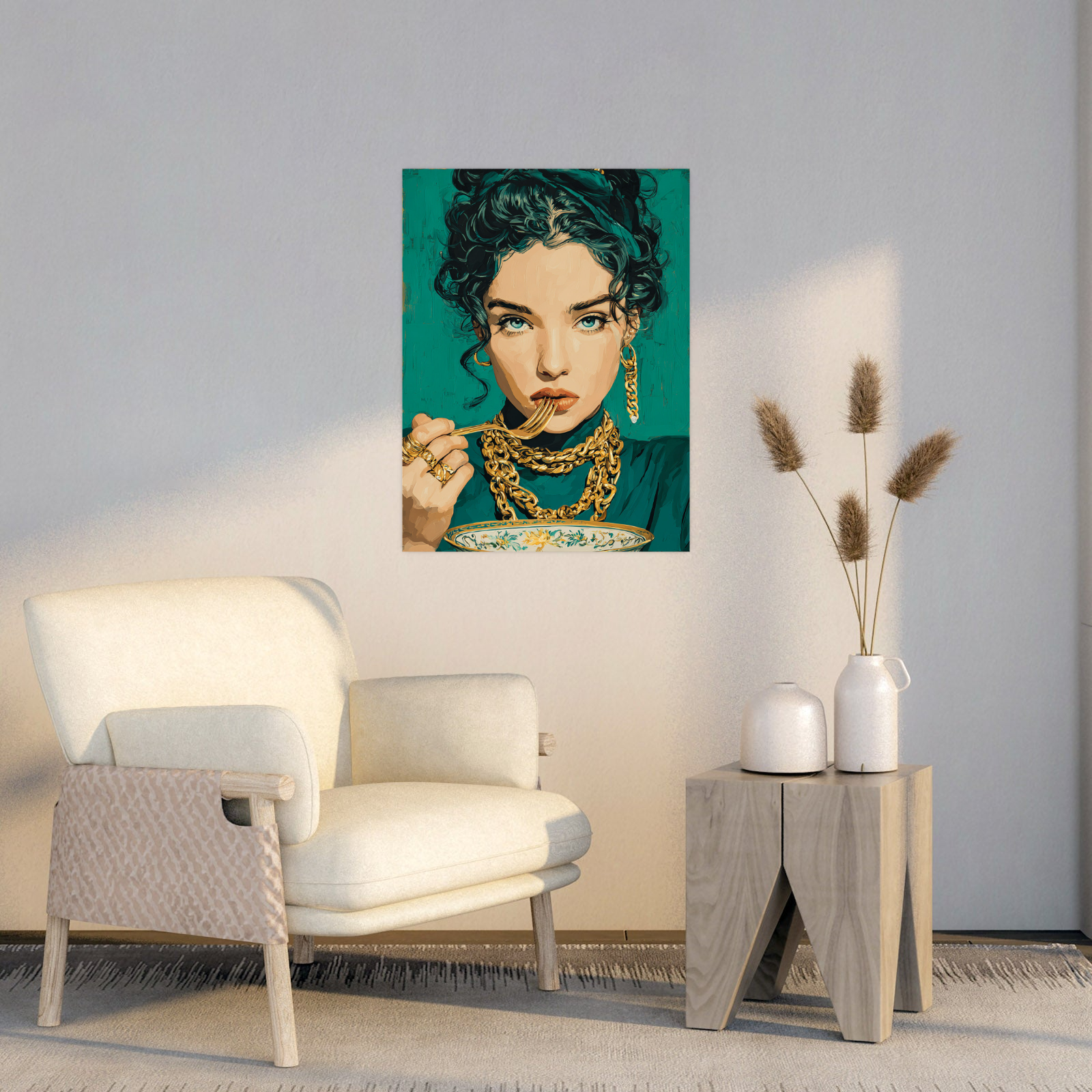 Golden Appetite – Bold & Luxurious Portrait Art