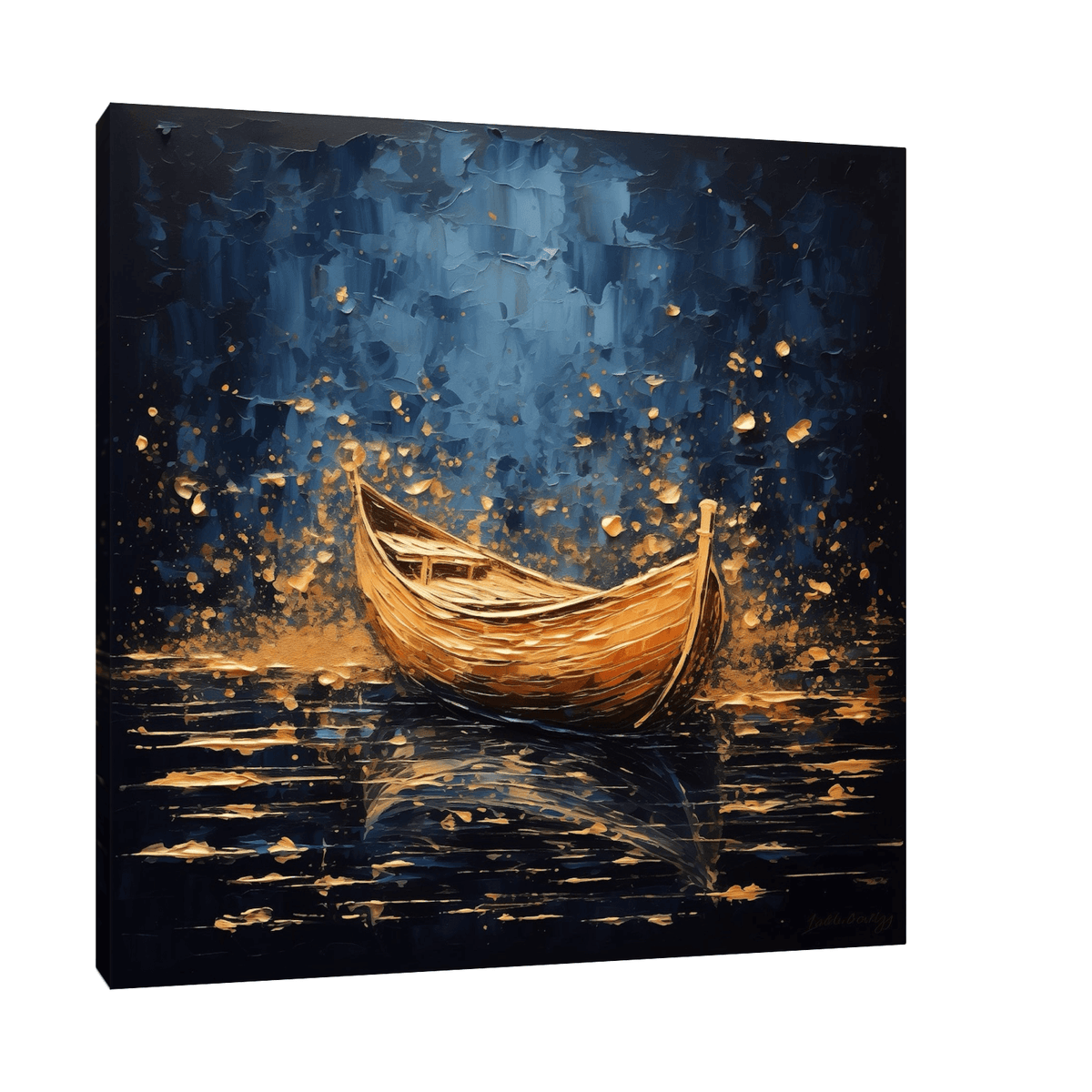 Golden boat - ArtDeco Canvas