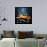 Golden boat - ArtDeco Canvas