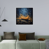 Golden boat - ArtDeco Canvas