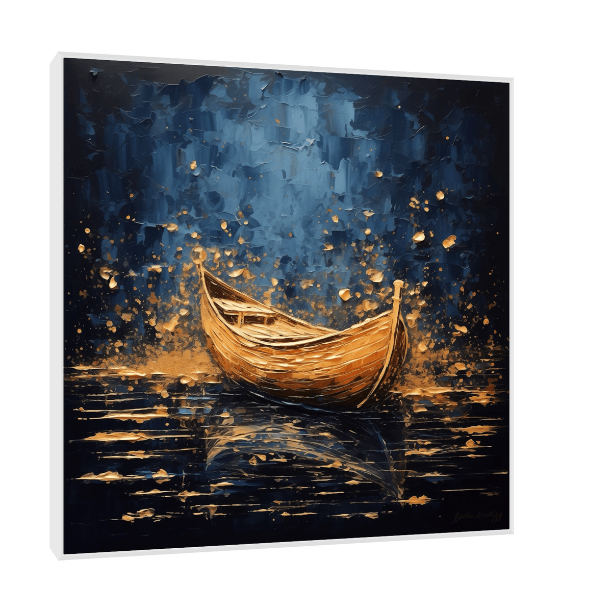 Golden boat - ArtDeco Canvas